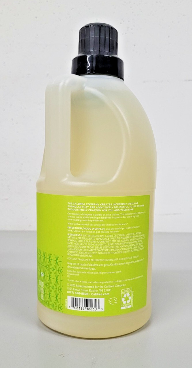 Caldrea Detergent, GINGER POMELO, 64 oz – Plant Based -DISCONTINUED