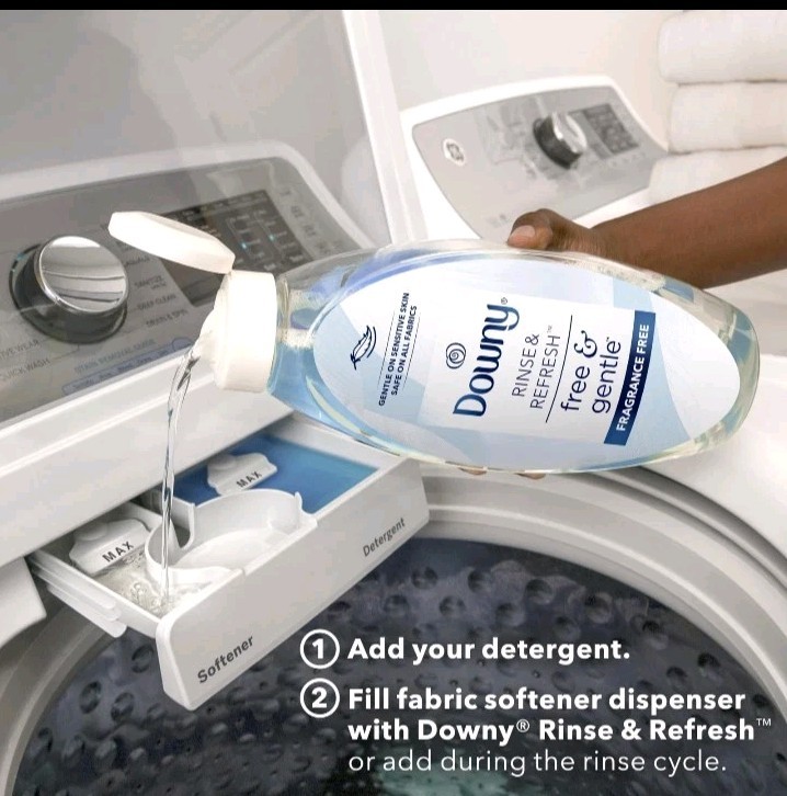 Downy Rinse and Refresh Free & Clear 3 X Odor Power Size 48 oz Sealed