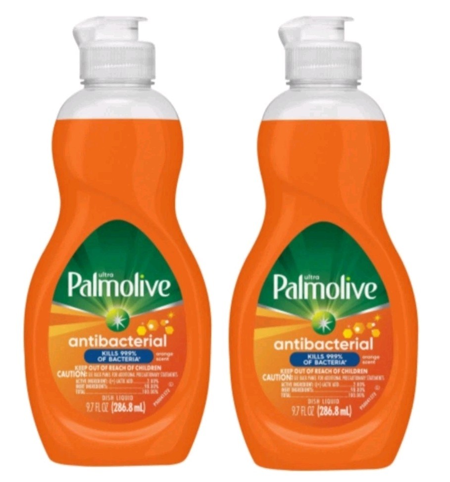 PALMOLIVE (2-PACK) 9.7 Fl. Oz. 🍊🫧 ●ANTIBACTERIAL● Ultra Dishwashing Liquid.