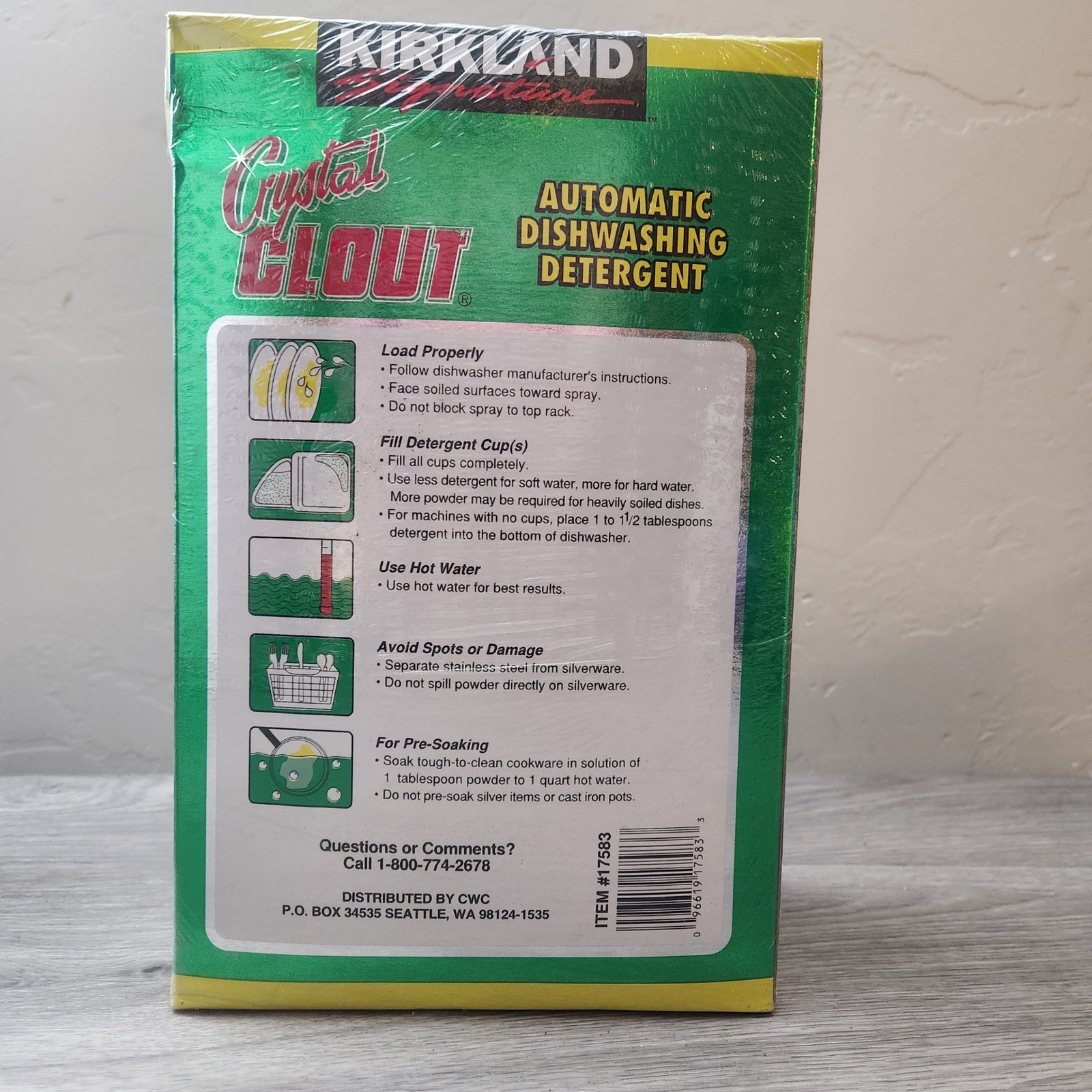 Kirkland Signature Discontinued XL 2 Pack Crystal Clout Dishwashing Lemon Scent