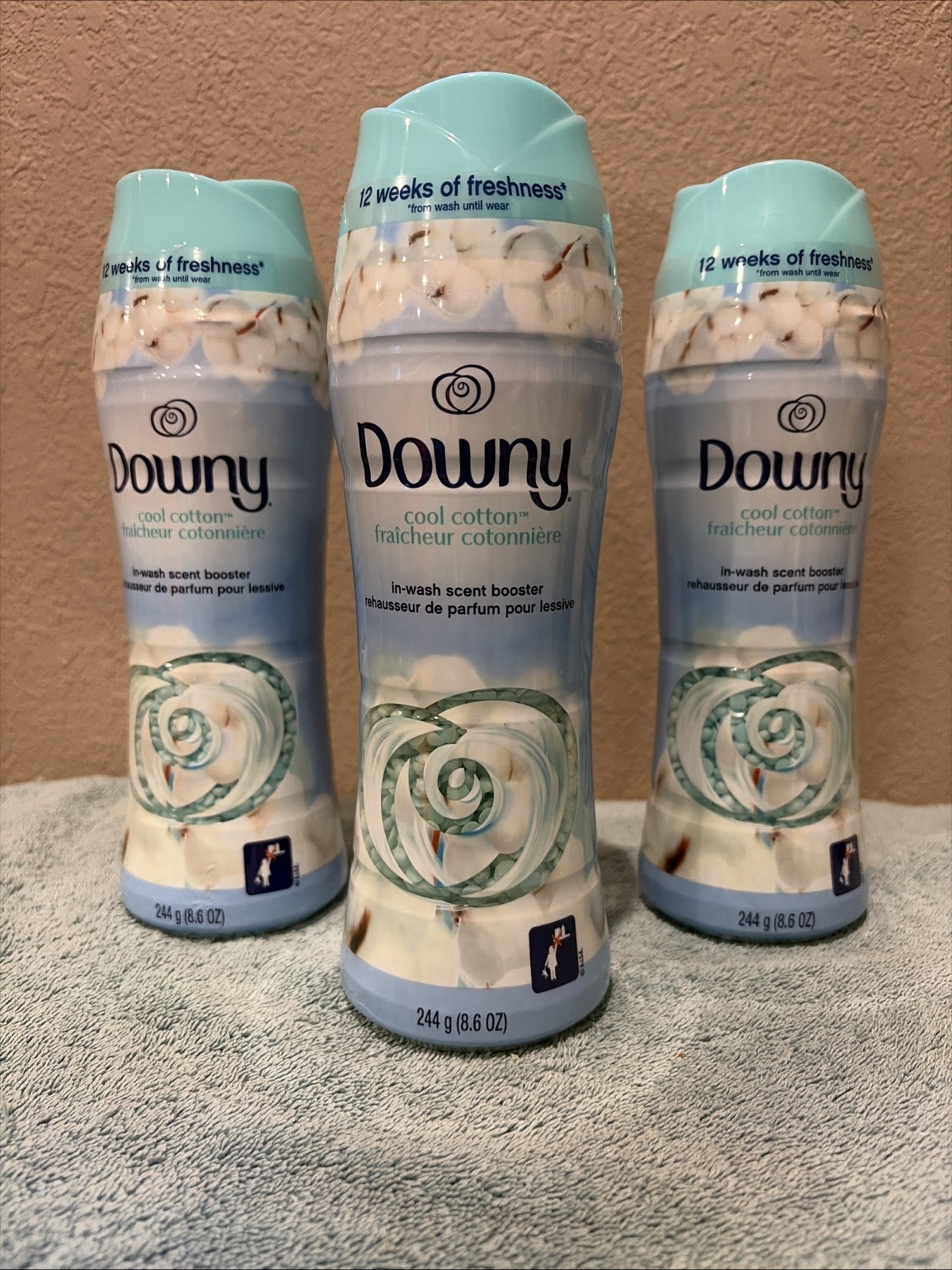 3 Pack Downy Cool Cotton In Wash Scent Booster Beads 12 Weeks Freshness 8.6oz