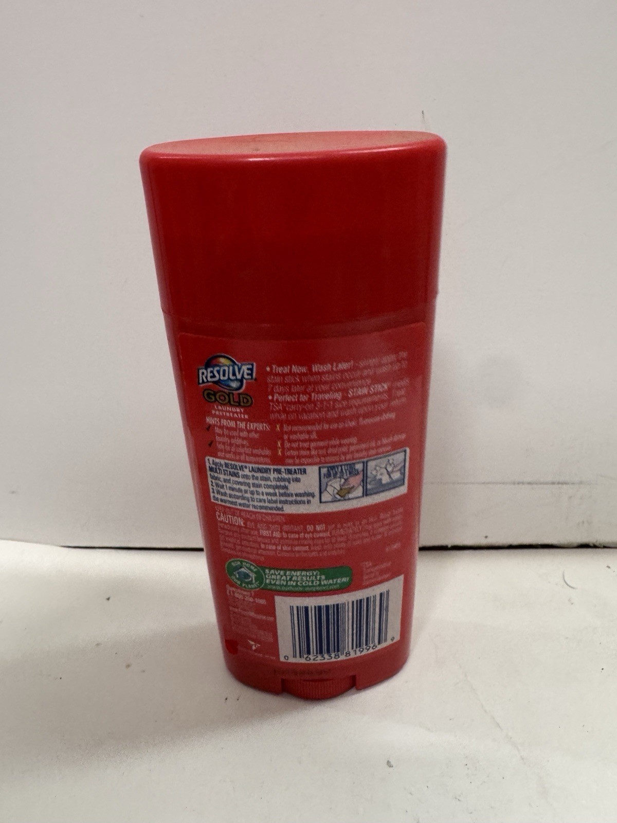 Resolve Gold Laundry Pre Treater Stain Stick 3 Oz