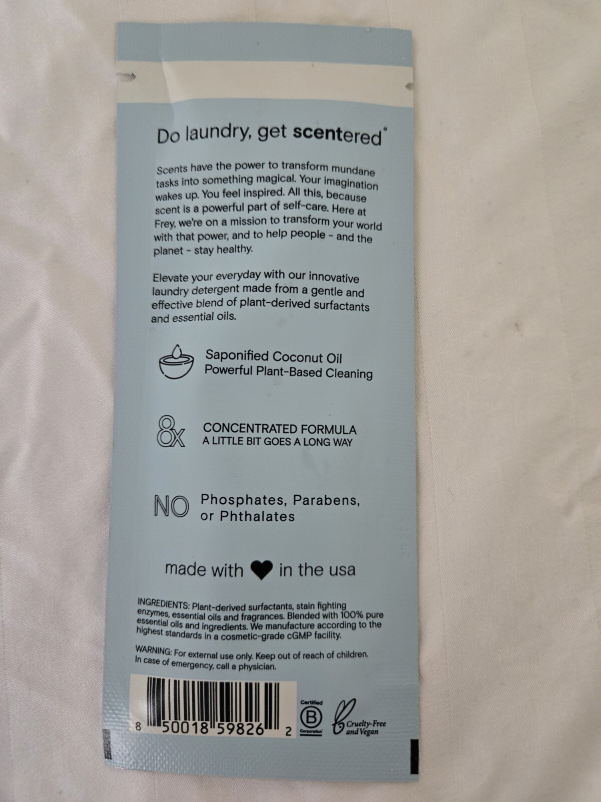 Frey Laundry Detergent-lot of 400 Loads~Sandalwood Bergamont Clove
