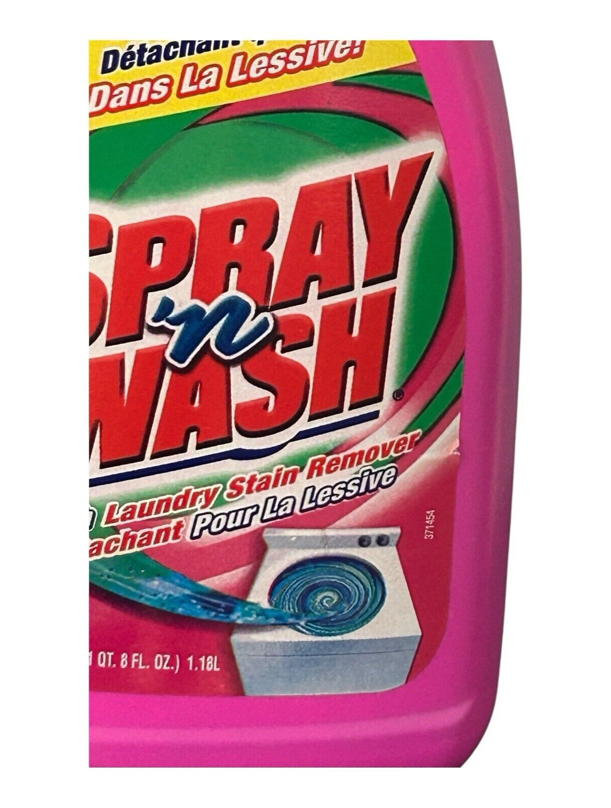 Spray N Wash In Wash Stain Remover PINK BOTTLE 40 Fl Oz NOS Scented Discontinued