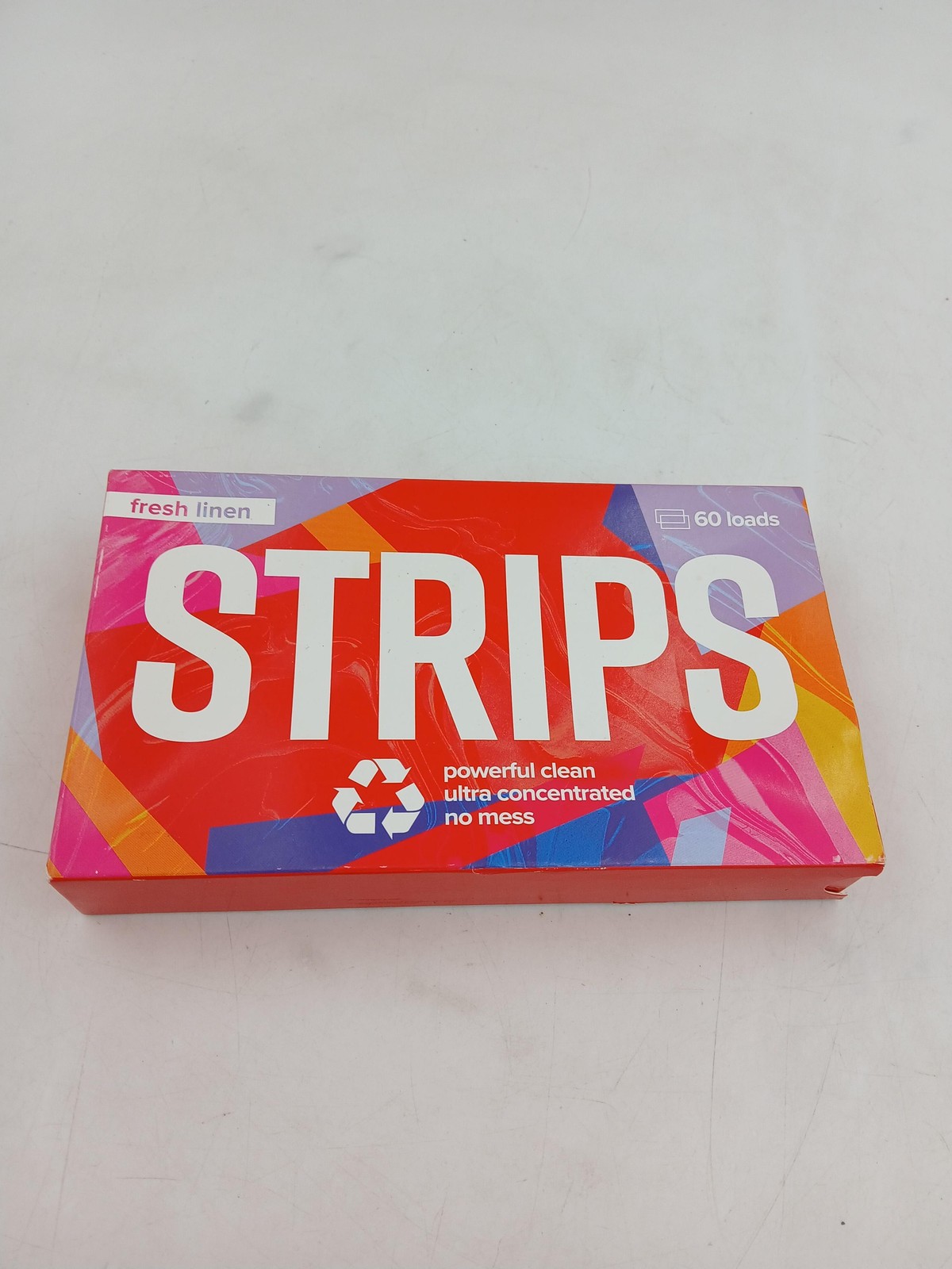 STRIPS Laundry Detergent Fresh Linen 60 Loads Red Eco Friendly Plastic Free