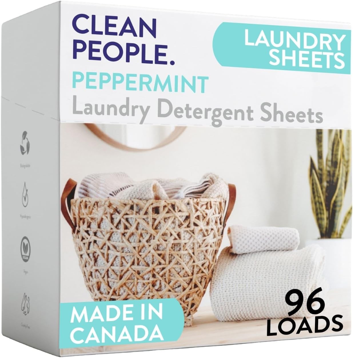 Clean People Laundry Detergent Sheets – Recyclable Packaging, Hypoallergenic, St