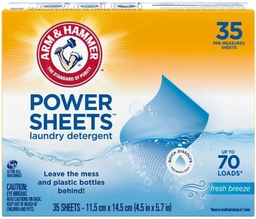 Arm & Hammer Laundry Sheets 35 Ct 2 Pack Fresh Breeze Up to 140 Loads