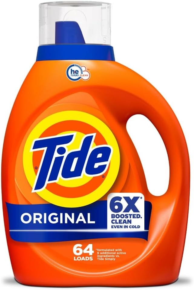 Tide Liquid Laundry Detergent, Original Scent, 80 fl oz, 64 Loads, Boosted Clean