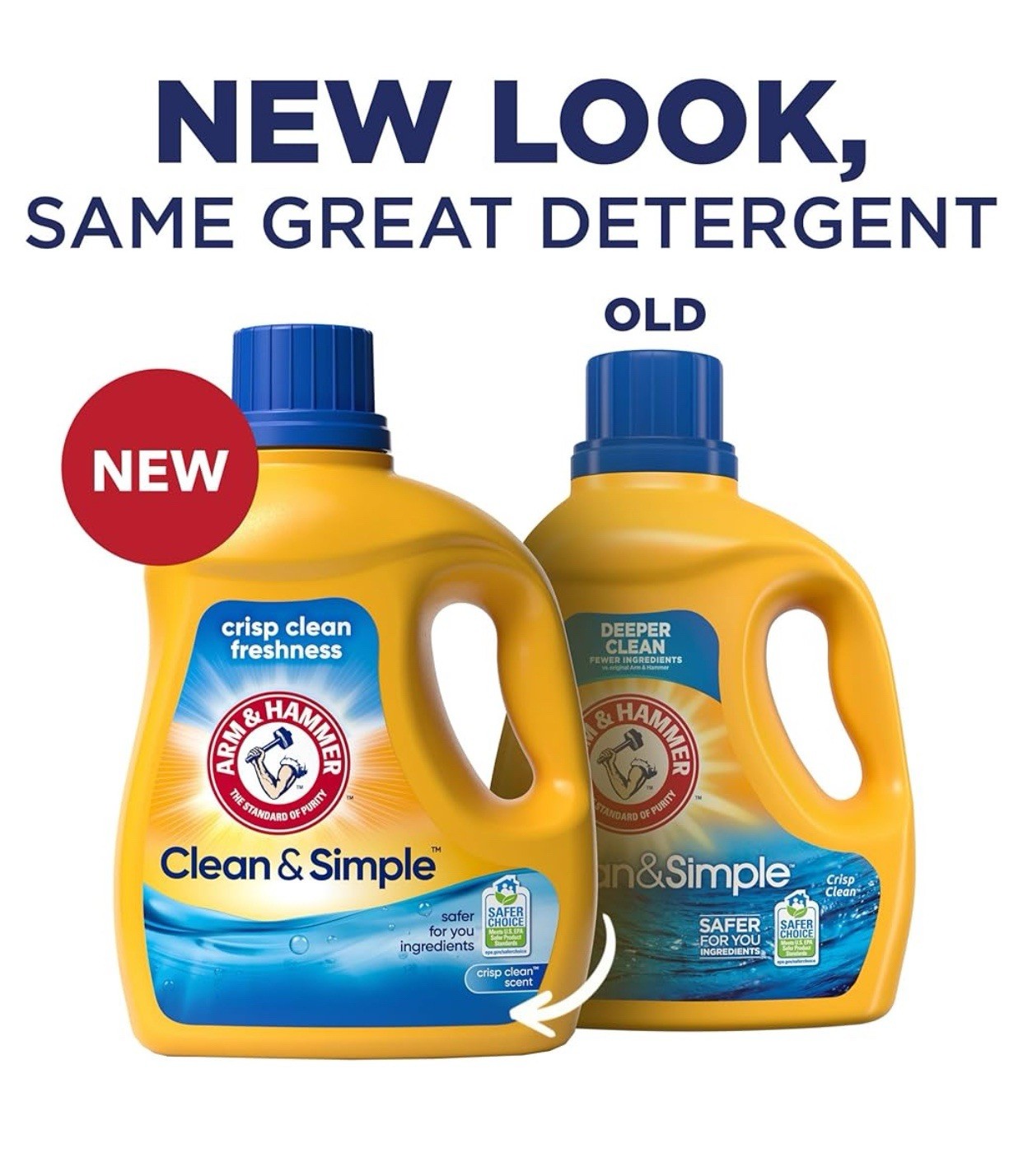 ARM & HAMMER Clean & Simple💧77 Loads Liquid Laundry Detergent, 100.5 Fl oz