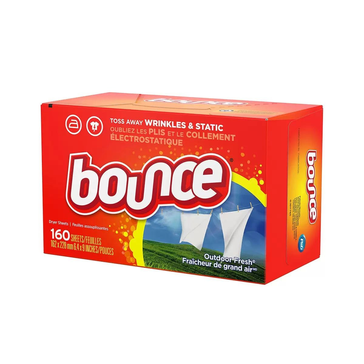 Fabric Softener Dryer Sheet Outdoor Fresh, 160 Sheets (Pack of 2)