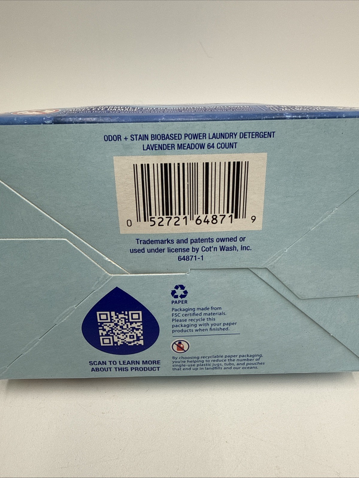 Dropps Odor & Stain Biobased Power Laundry Detergent 64 Count Lavender NEW