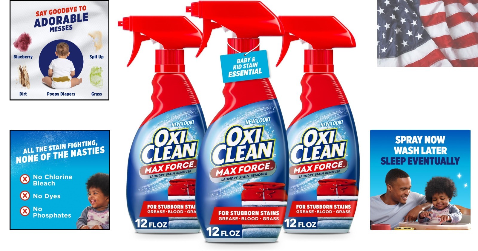 Max Force Laundry Stain Remover Spray, Newborn & Baby Essentials, Stain Treat…