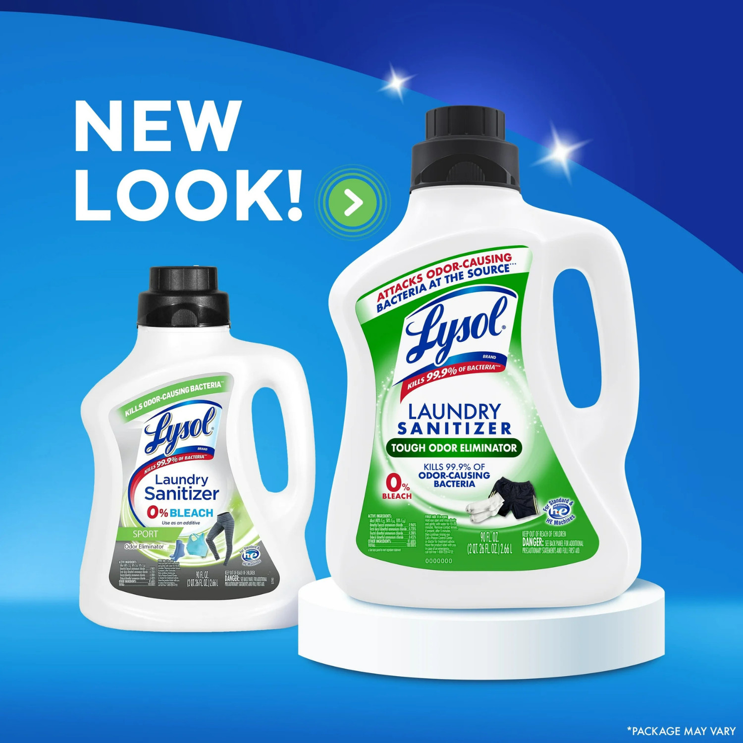 3pk LYSOL Tough Odor Eliminator Laundry Sanitizer 90floz Fresh Fabric Deodorizer