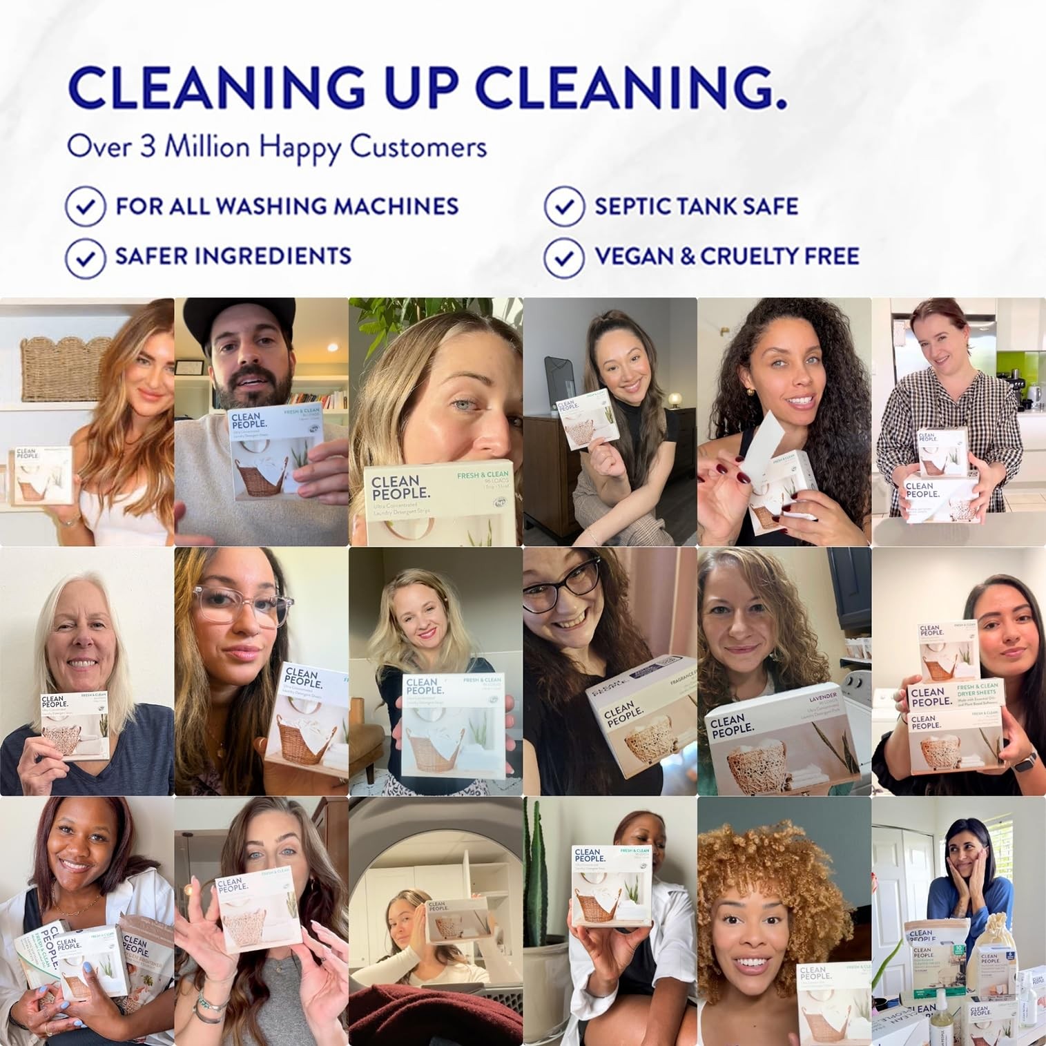 The Clean People Fabric Softener Sheets – Dryer Sheets – Softens & Removes Sta