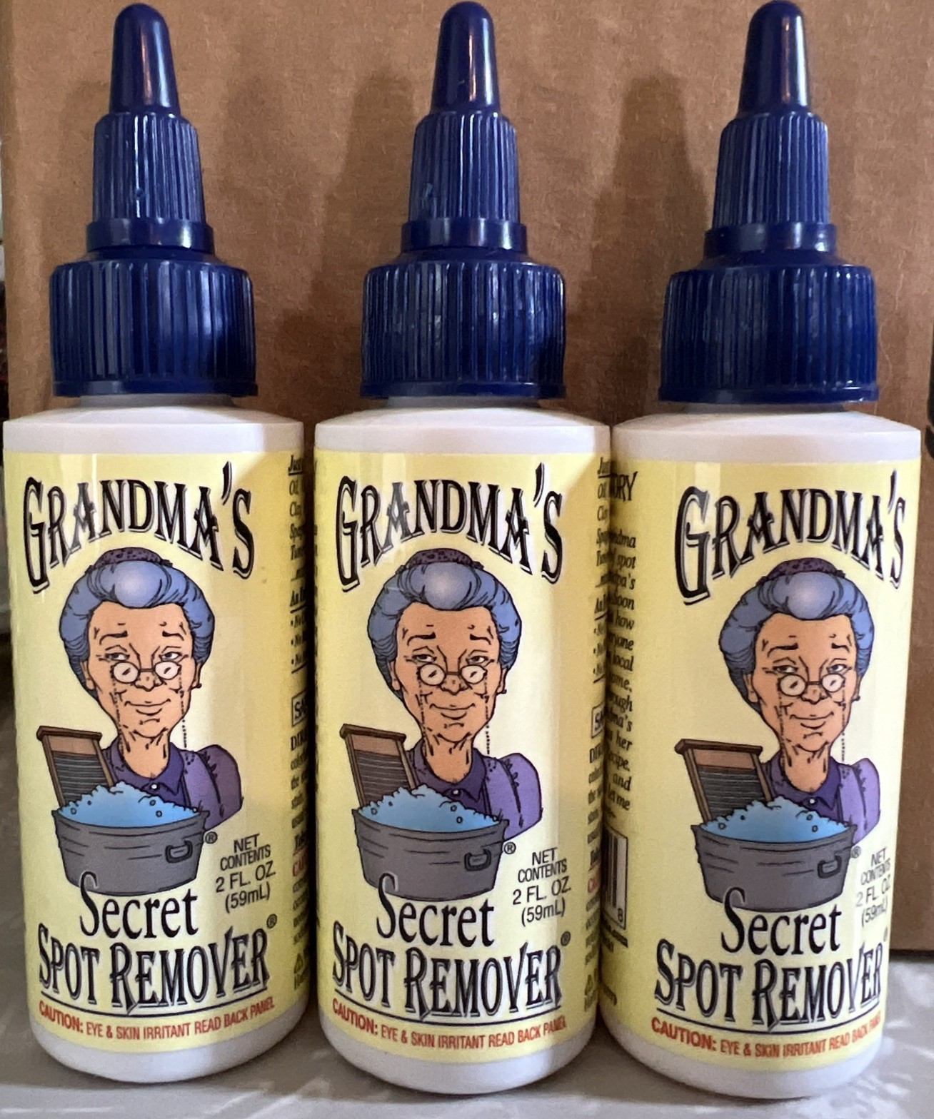 3-Grandma’s Secret Spot Remover 2 fl oz Laundry Stain Pretreater Fabric Made USA