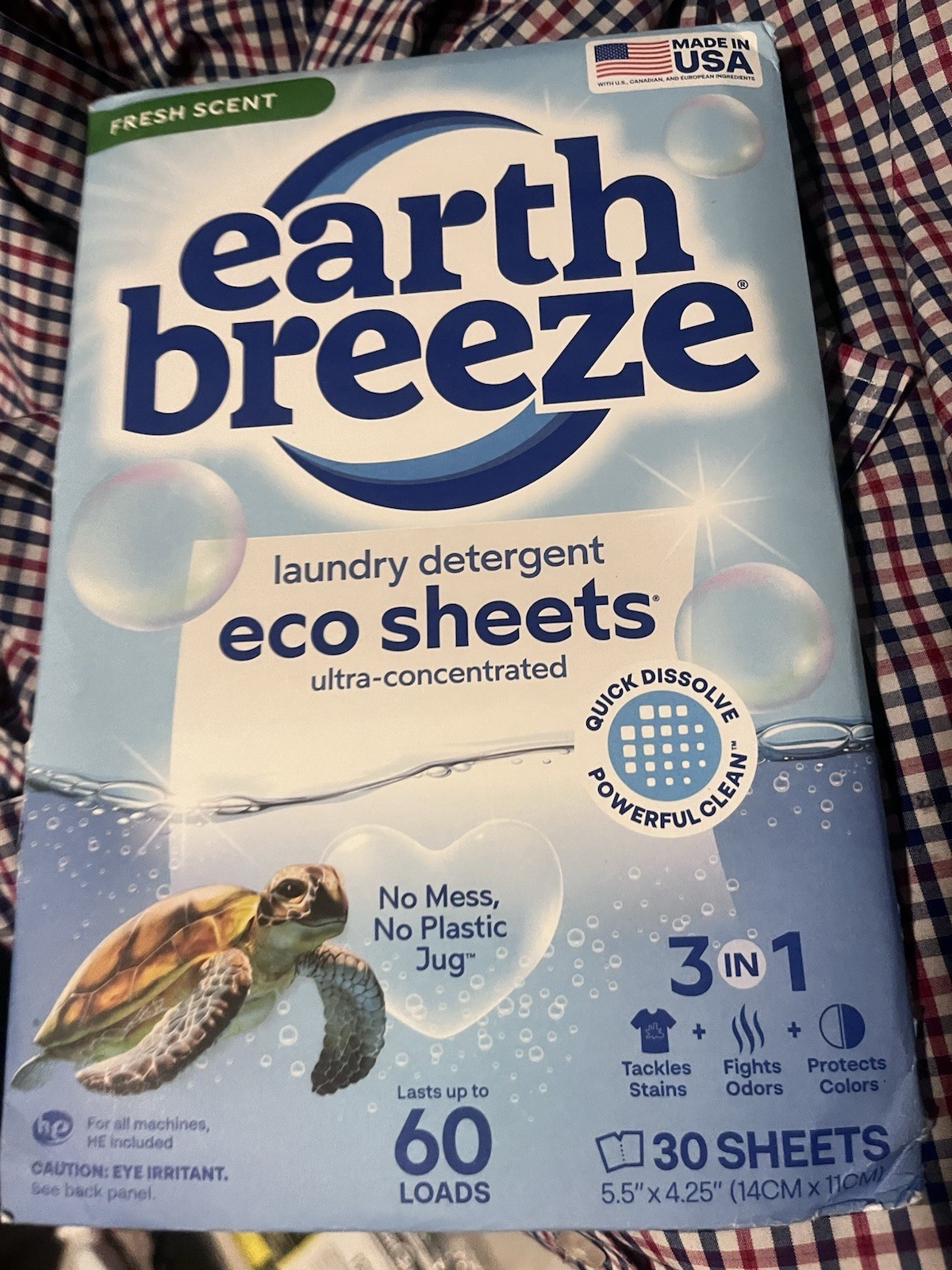Earth breeze Hypo-allergenic Laundry Eco Sheets Fresh Scent