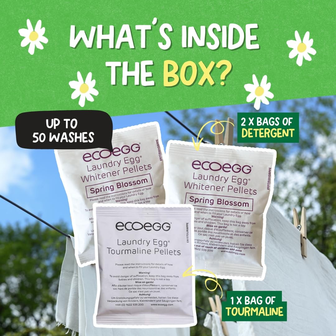 Ecoegg Laundry Egg Refill Pellets | 50 Count (Pack of 1), Spring Blossom