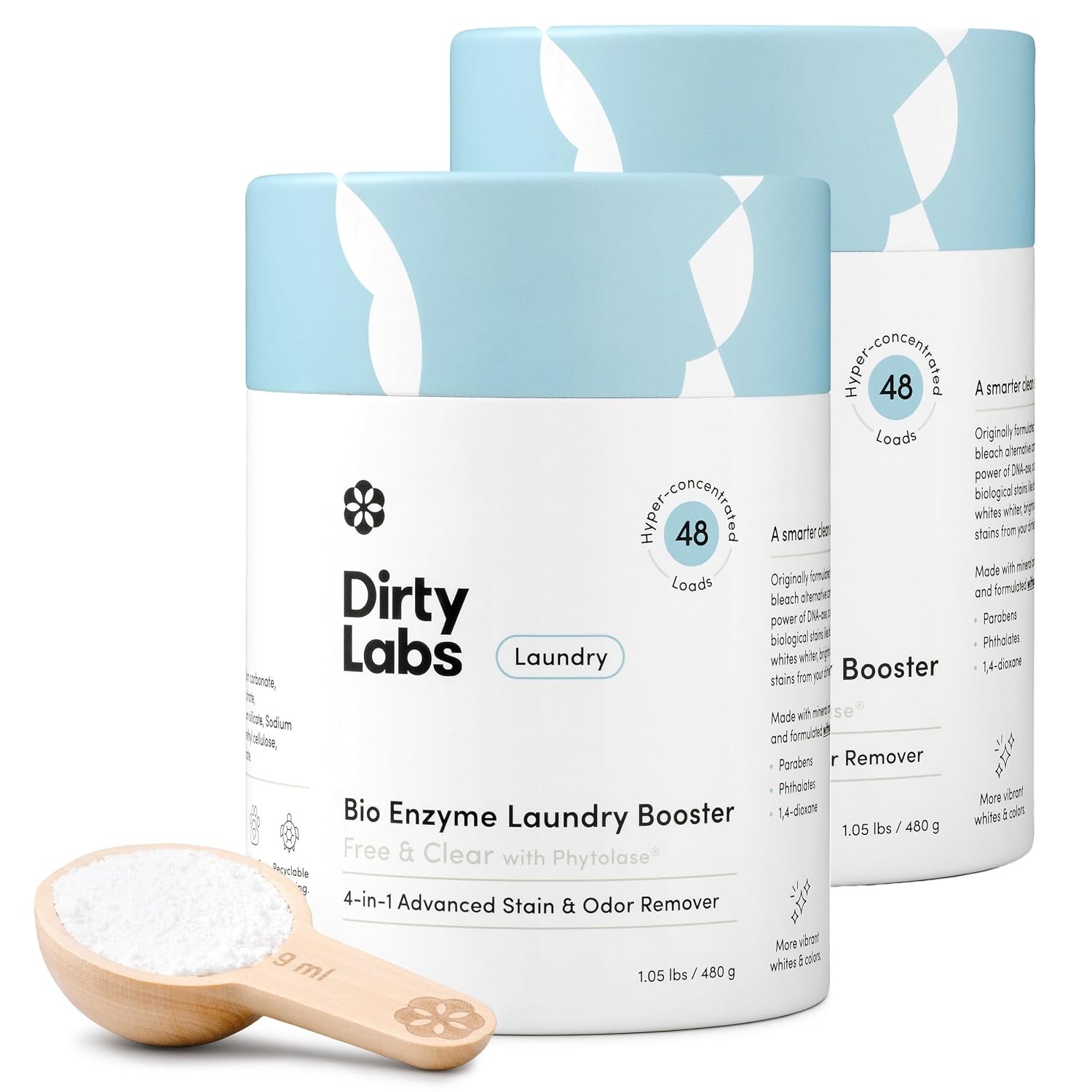 Bio Enzyme Scent Free Laundry Booster 2 Pack 96 Loads Eco Friendly Hyper
