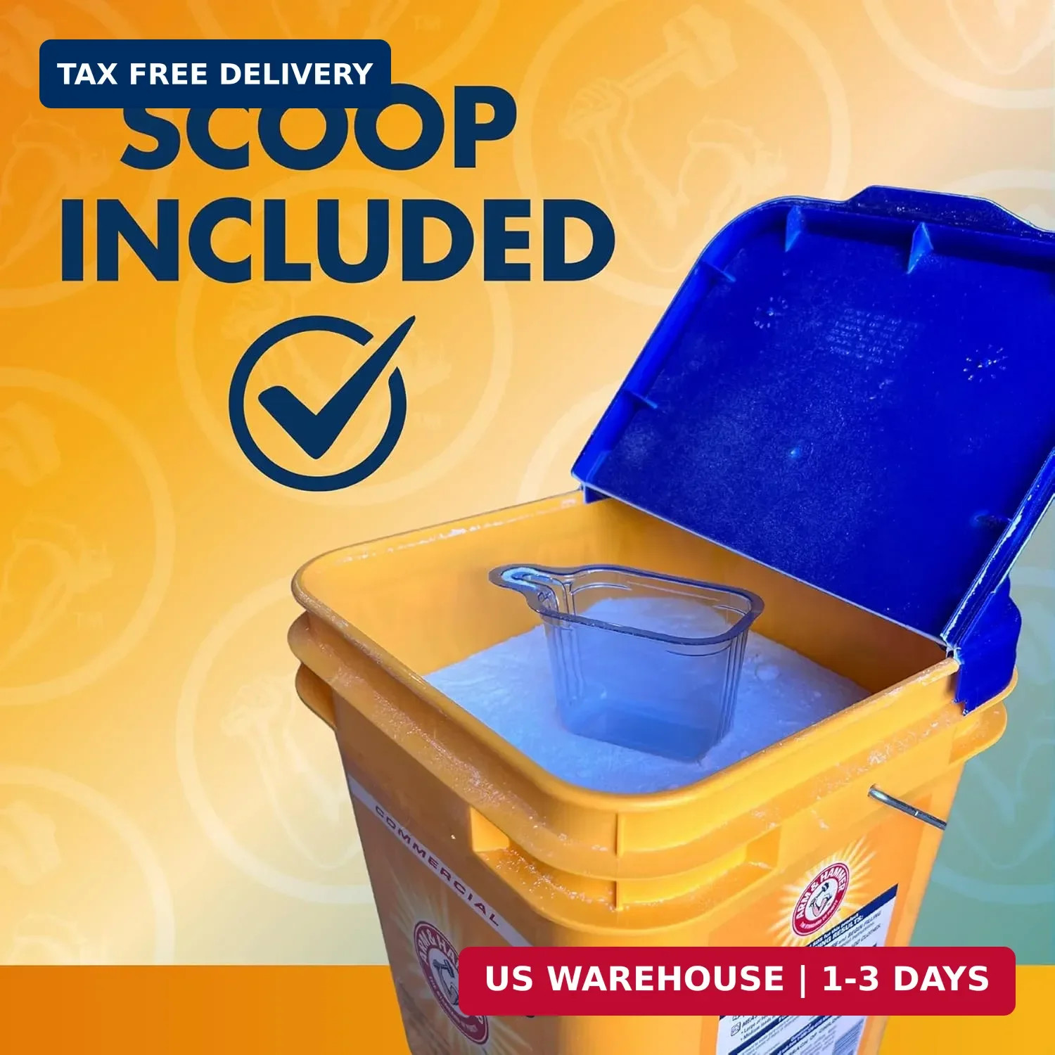 Arm & Hammer, Professional Powder Laundry Detergent, Crisp Clean, 18lb Pail (Pac