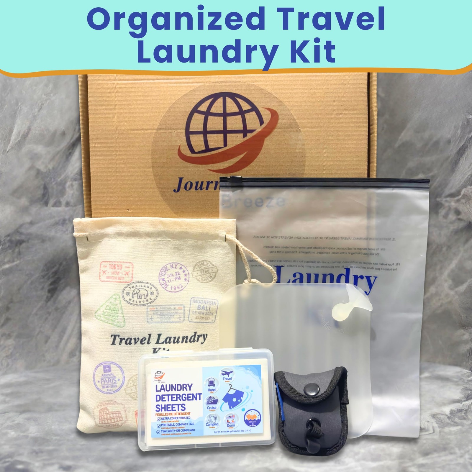 Travel Laundry Detergent Sheets Gift Set – 30-Count Laundry Detergent Sheets …