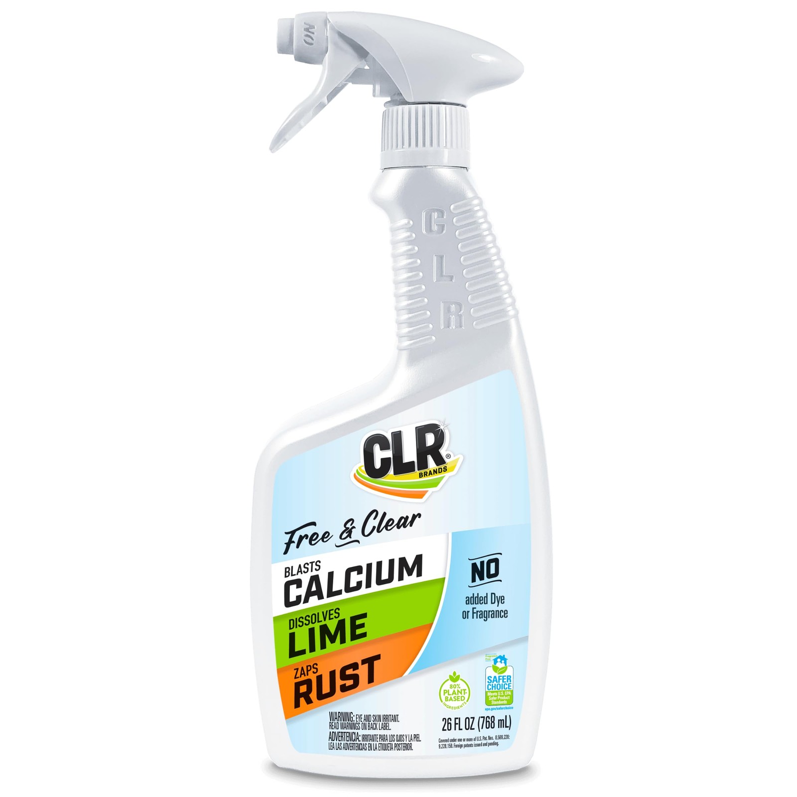 CLR Brands® Calcium, Lime & Rust Remover Free & Clear, 26 Fl Oz (Pack of 1)