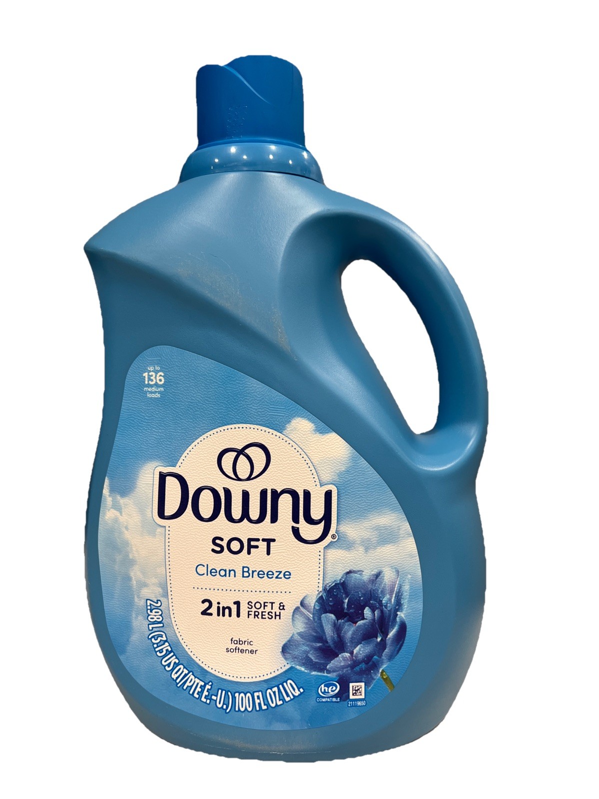 Downy Soft Clean Breeze 2 In 1 Soft & Fresh Fabric Softener Up To 136 Loads100oz