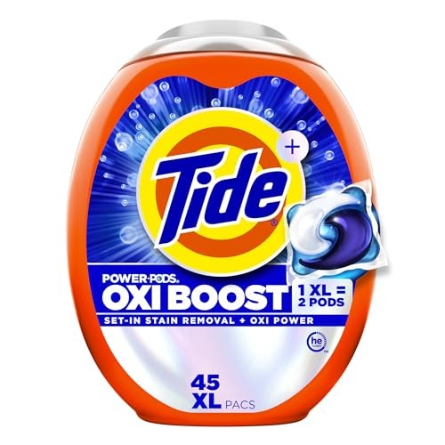 Oxi Boost Power PODS Laundry Detergent Pacs, 45 45 Count (Pack of 1) Original