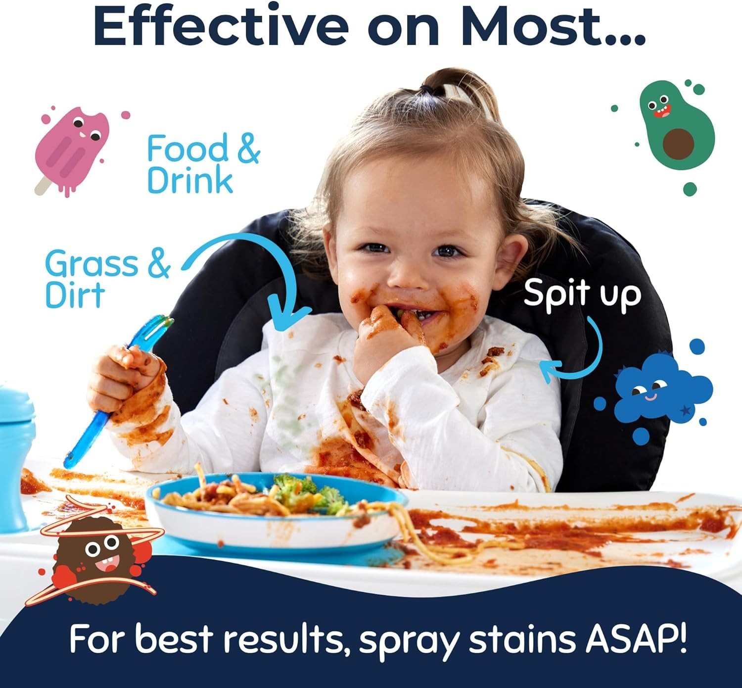 Stain Removal Spray for Clothes and Upholstery, 2 Pack – Fast Acting Formula