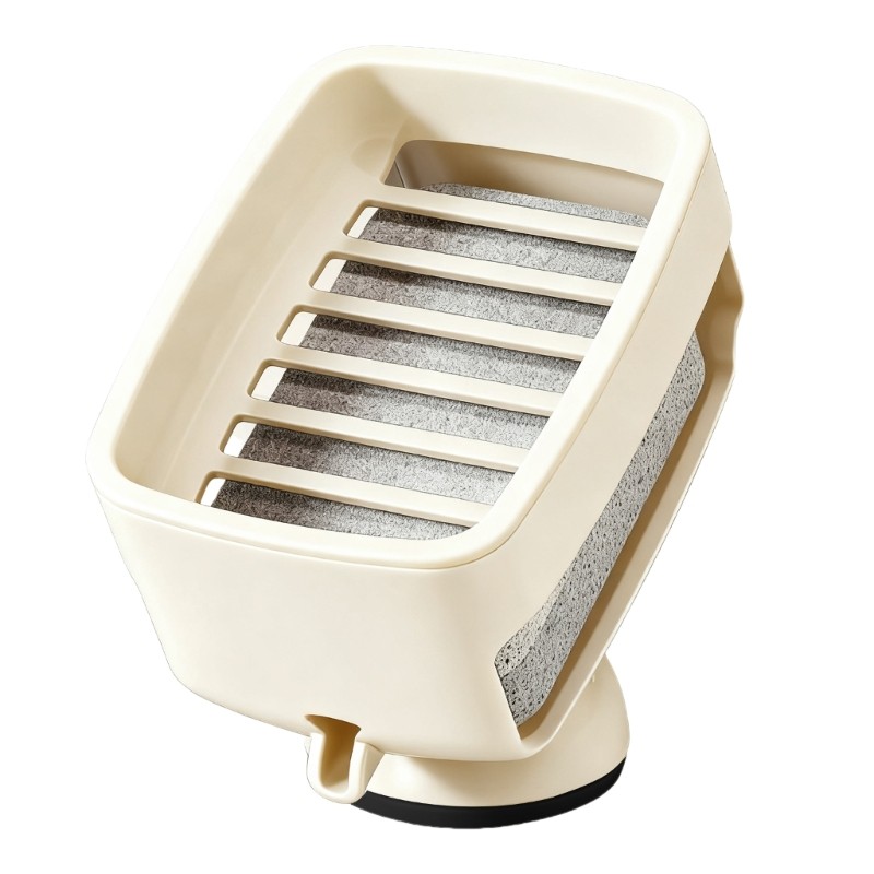 Multifunctional Suction Cup Soap Holder Storage Tray Bathroom Soap Dish Holder