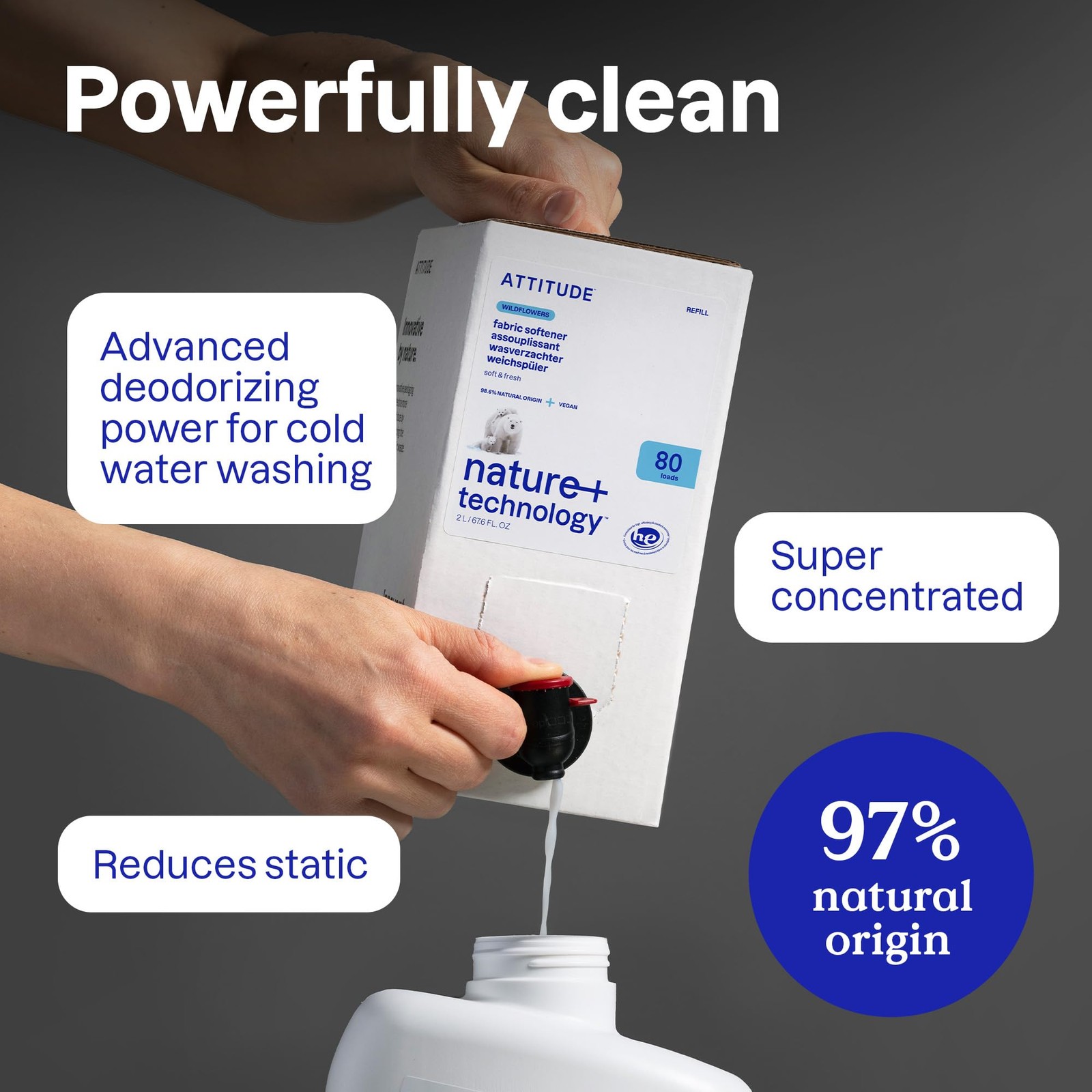 High Performance Fabric Softener Wildflower Fragrance 67.6 Fl Oz 80 Loads