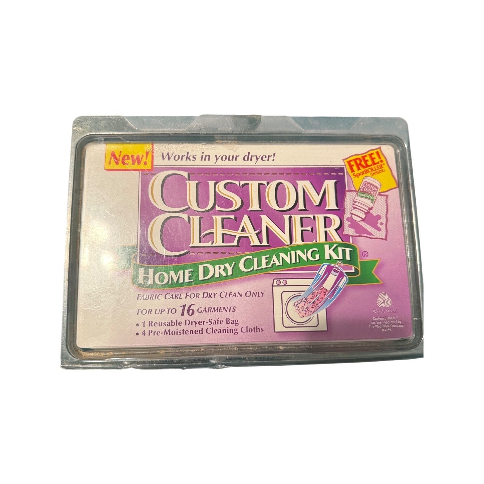 Custom Cleaner Home Dry Cleaning Kit Vintage 1999 Dryer Safe 16 Garments New