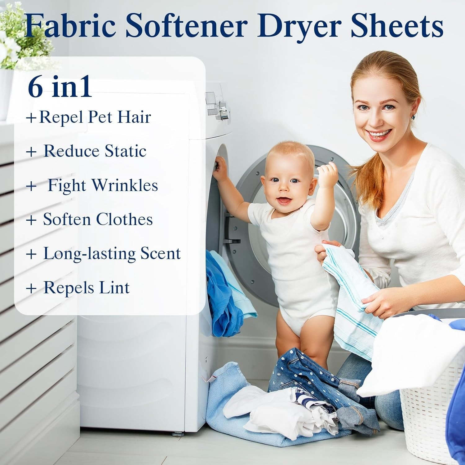 Natural Plant-Based Dryer Sheets – 480 Lavender Scent for Static Free Laundry