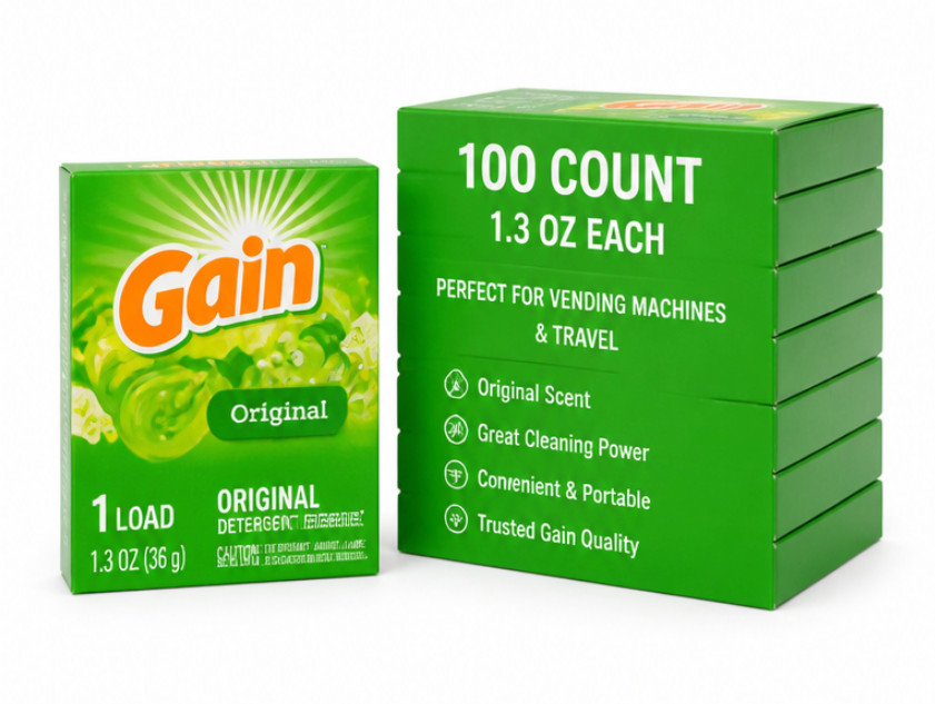 Gain Original Laundry Detergent – 100ct. 1.3 oz, Fresh Scent