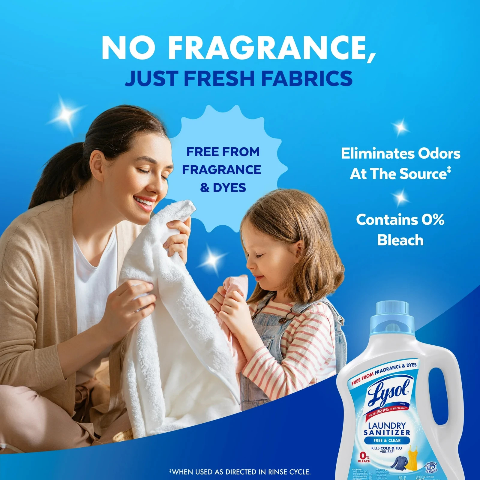 3P Lysol Laundry Sanitizer Additive Sanitizing Liquid for Clothes Linens, 90 oz