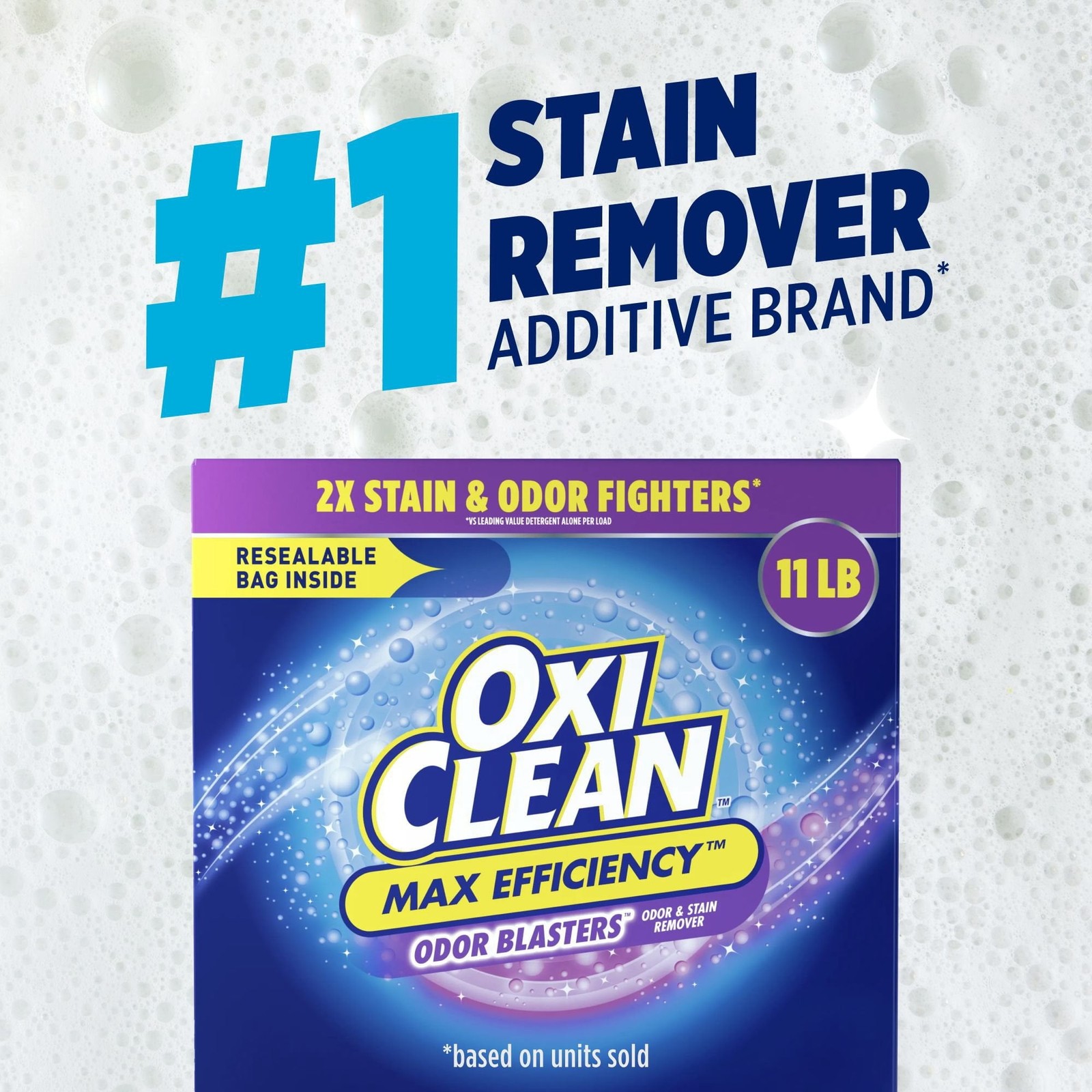 OxiClean Max Efficiency Odor Blasters Laundry Stain Remover Powder, 11 lb.