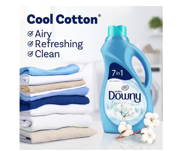 Downy Ultra Cool Cotton Scent Liquid Fabric Softener, 190-Loads, 140 fl. oz.