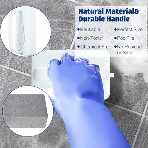HandHeld Pumice Stones for Pool Cleaning, Spa Tile, Grout & Concrete 6 PCS