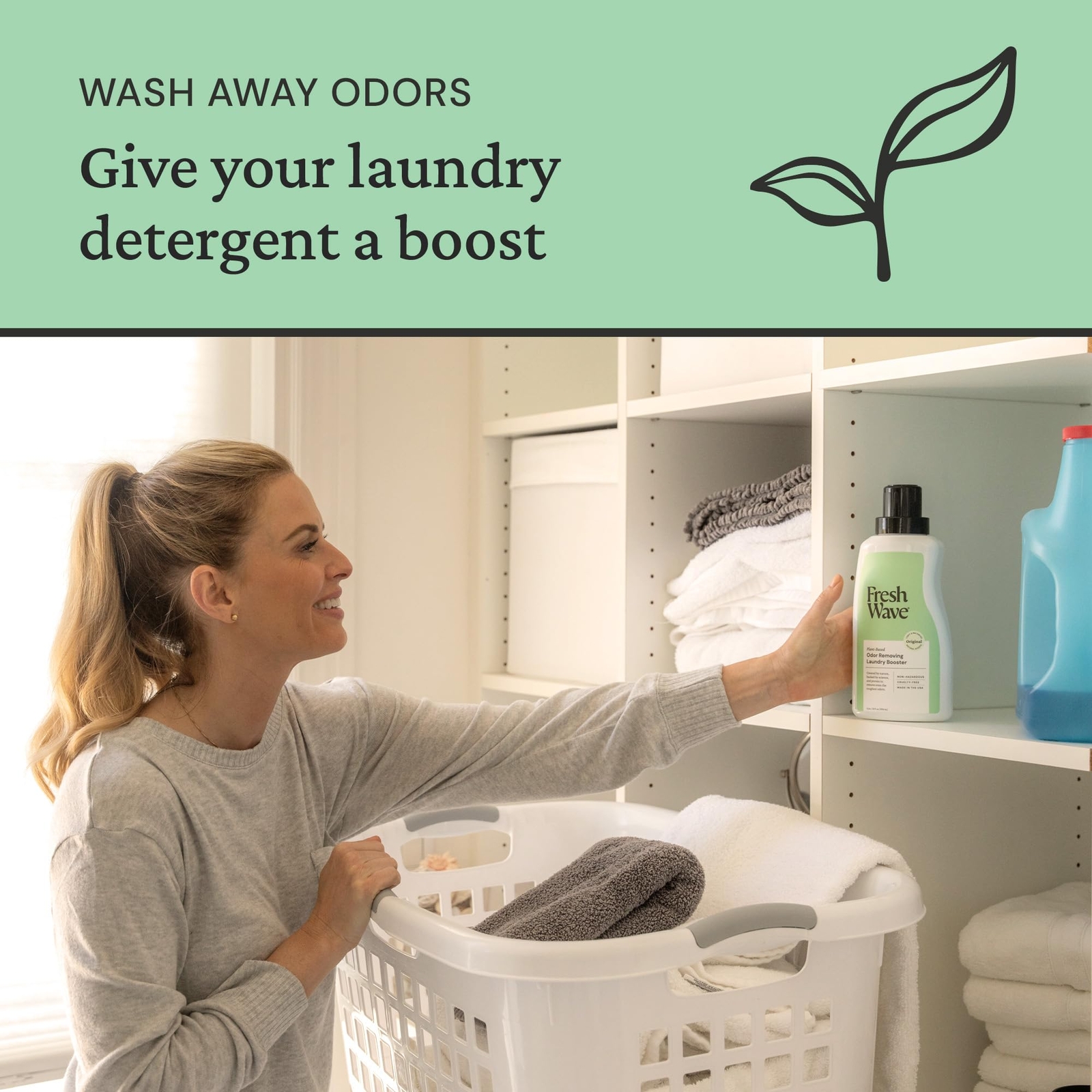 Fresh Wave Laundry Booster Odor Eliminator 24 Fl Oz Pack of 2 Multi-Use Deodo…