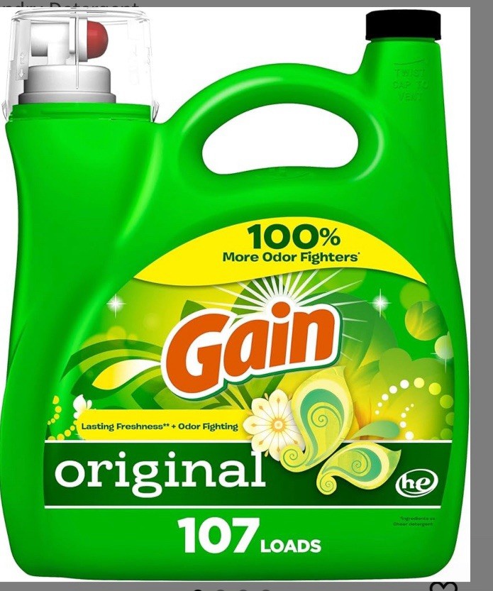 Gain + Aroma Boost Laundry Detergent Liquid, Original Scent, 107 Loads 154 fl oz