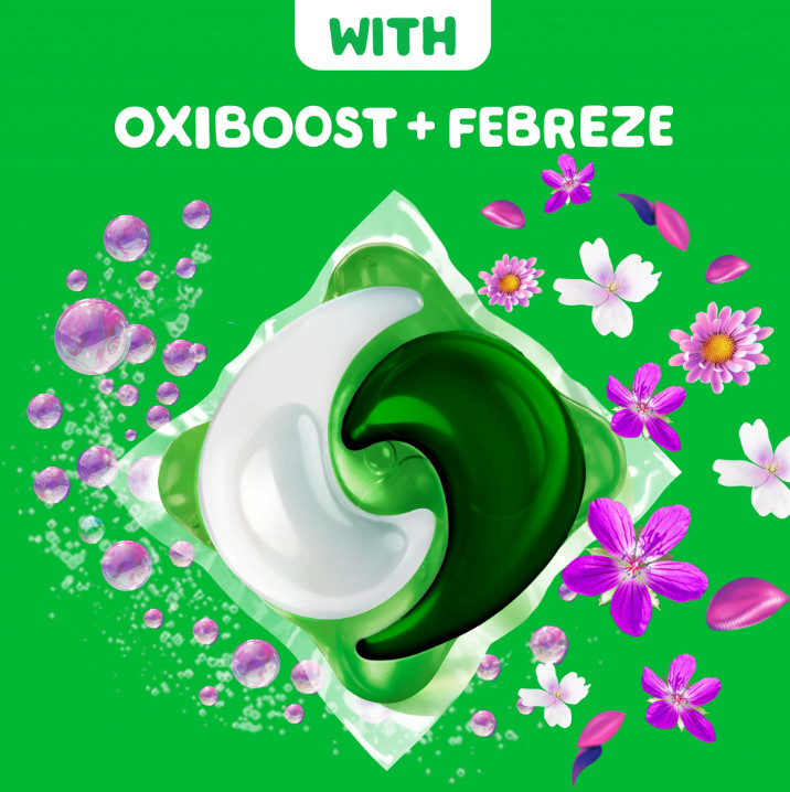 Gain Flings 3-in-1 Oxi Boost and Febreze Laundry Detergent Pacs, 60 Count
