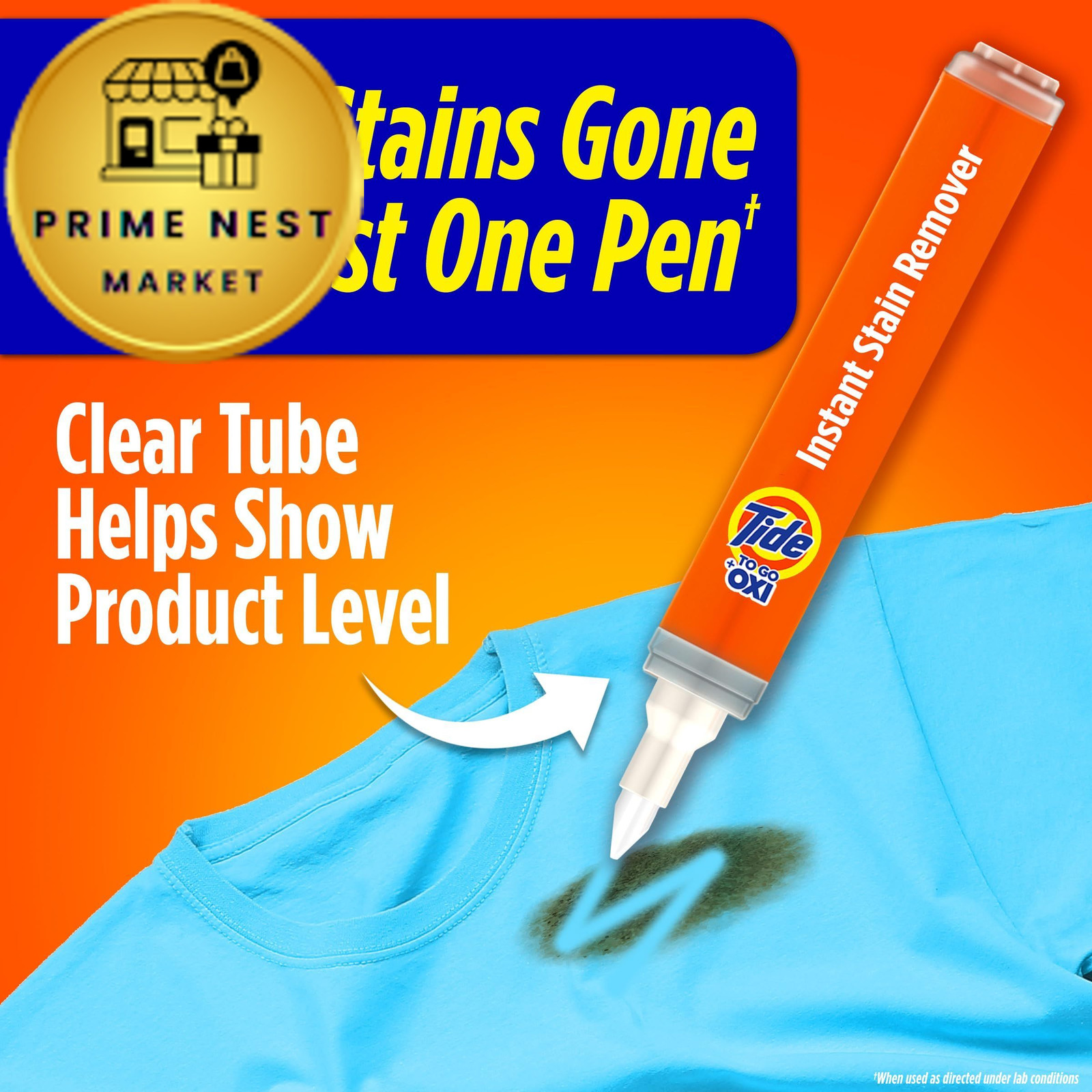 Tide Stain Remover for Clothes, To Go Pen, 1 Count (Pack of 3), White
