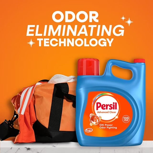 Persil Advanced Clean Oxi+Odor Laundry Detergent, 120 Loads (202 fl. oz.) 🧼
