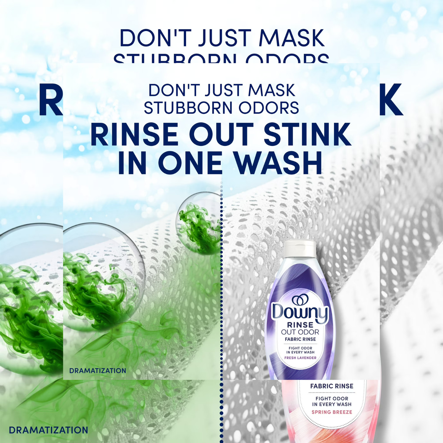 (2 Pack)Downy Fresh Lavender Rinse Out Odor Laundry Rinse 48 oz Fabric Freshener