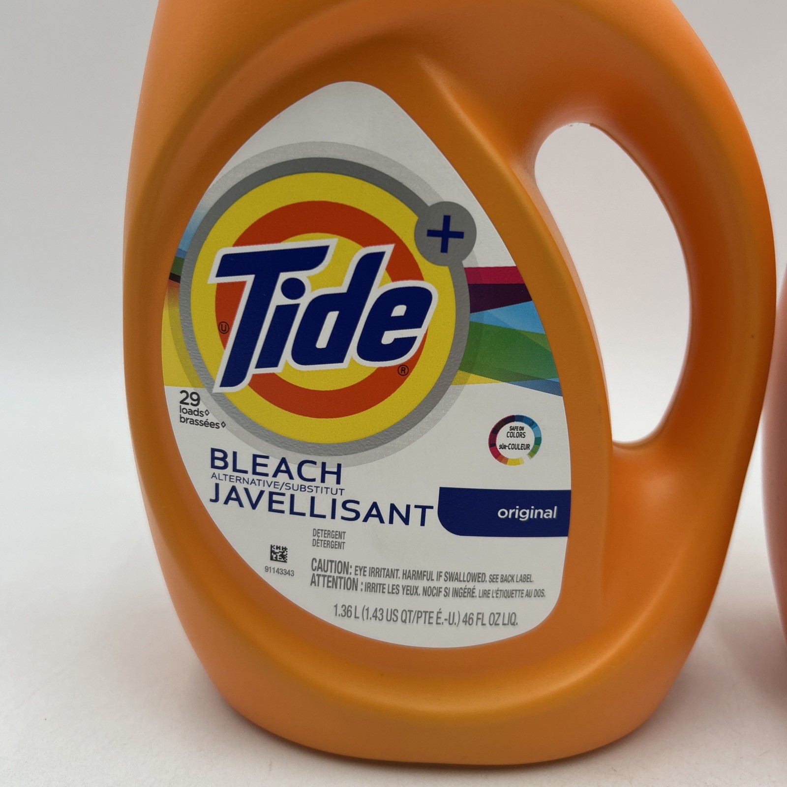 Tide Plus Bleach Alternative Laundry Detergent Original – 46 Fl Oz Lot Of 2