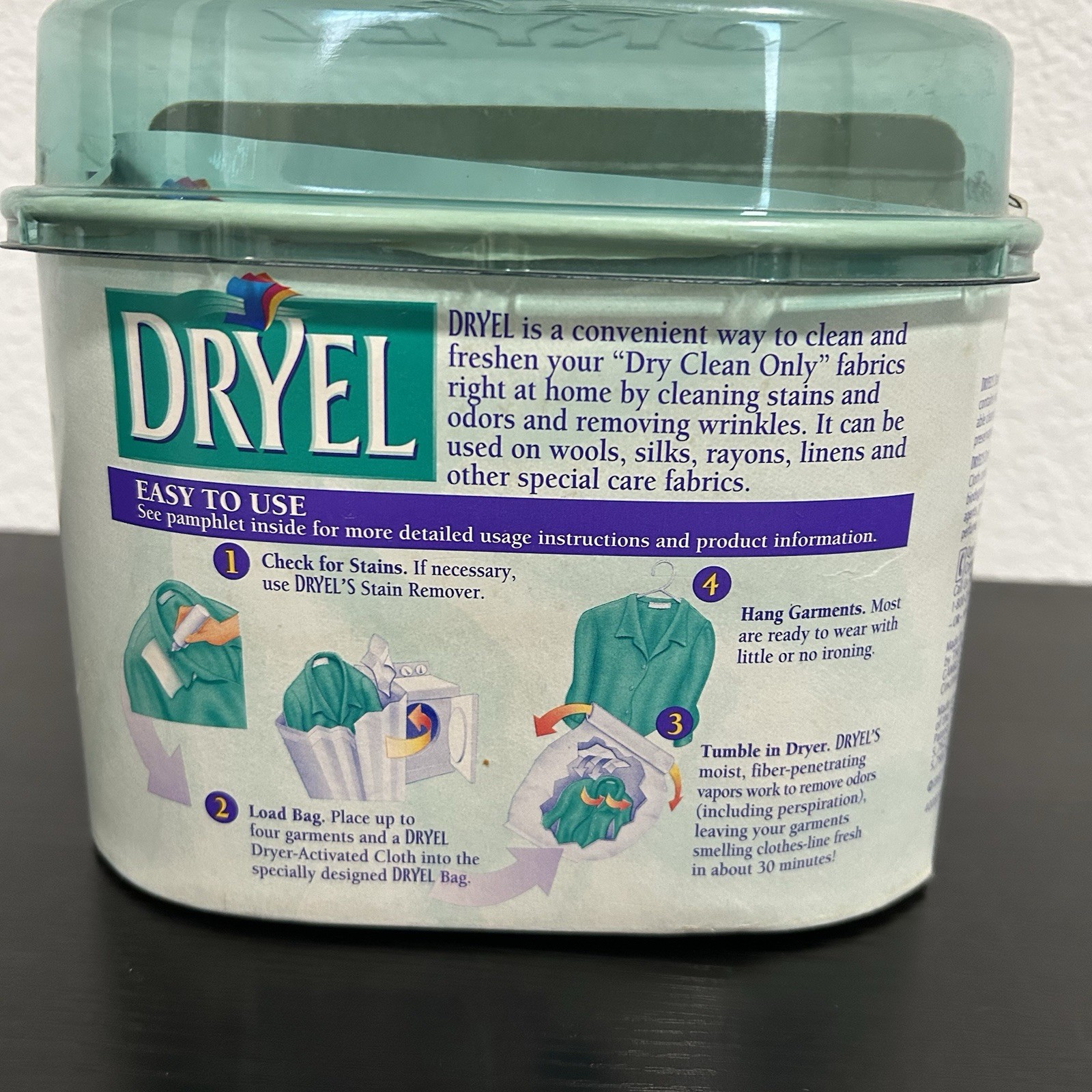 Vintage 1997 Dryel Dry Clean At Home Starter Kit 16 Garments 4 Loads NOB