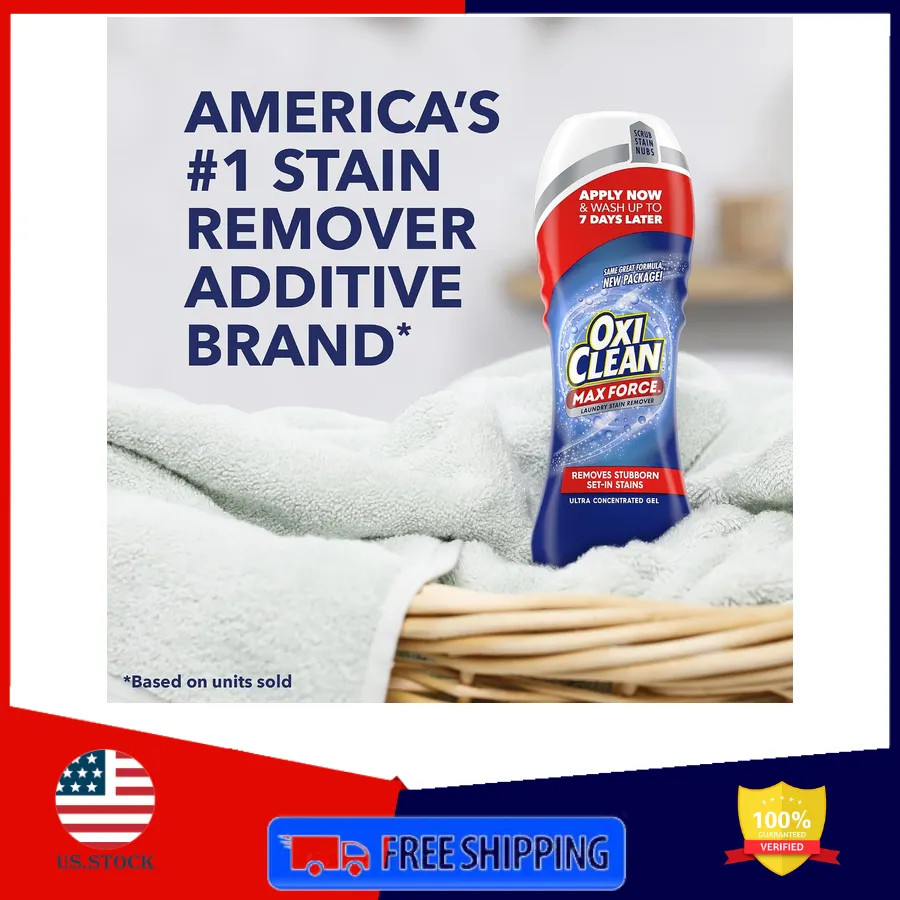 OxiClean Max Force Laundry Stain Remover Gel Stick 6.2 oz Color Safe Pretreater