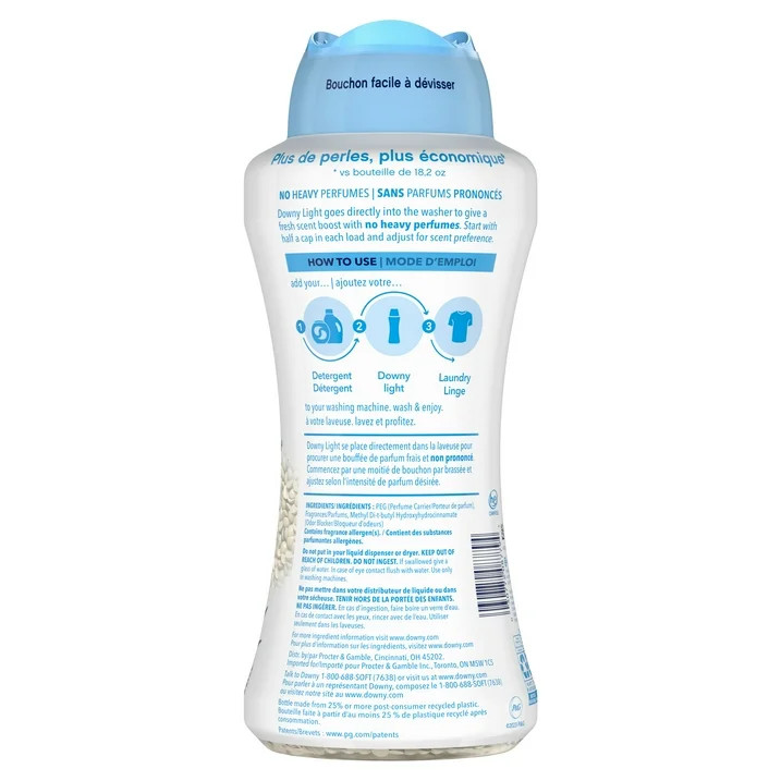 Downy Light Laundry Scent Booster Beads Ocean Mist Scent 24 oz