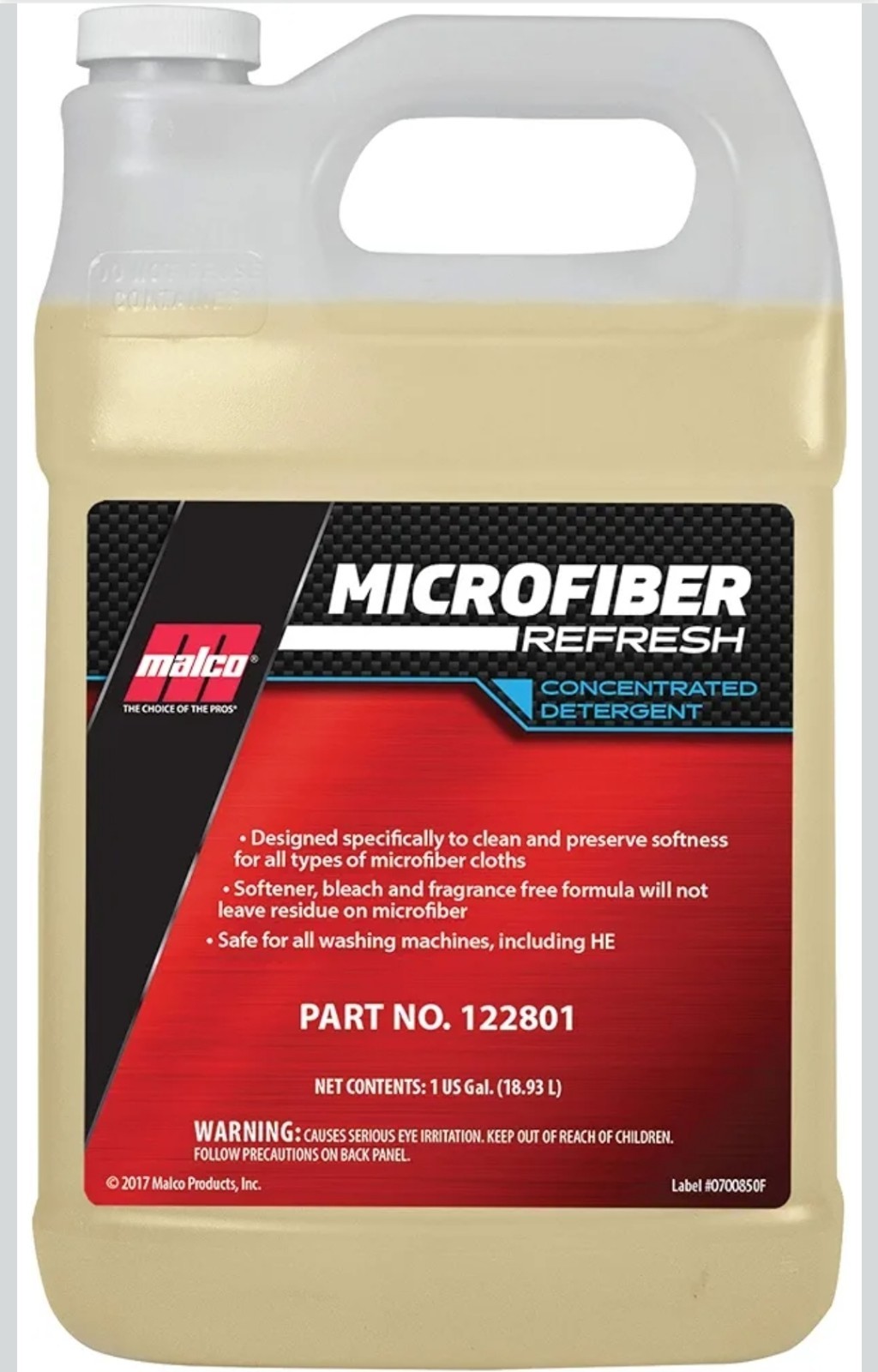 Microfiber Refresh Concentrated Detergent 1 Gallon Bottle 122801 Heavy Duty