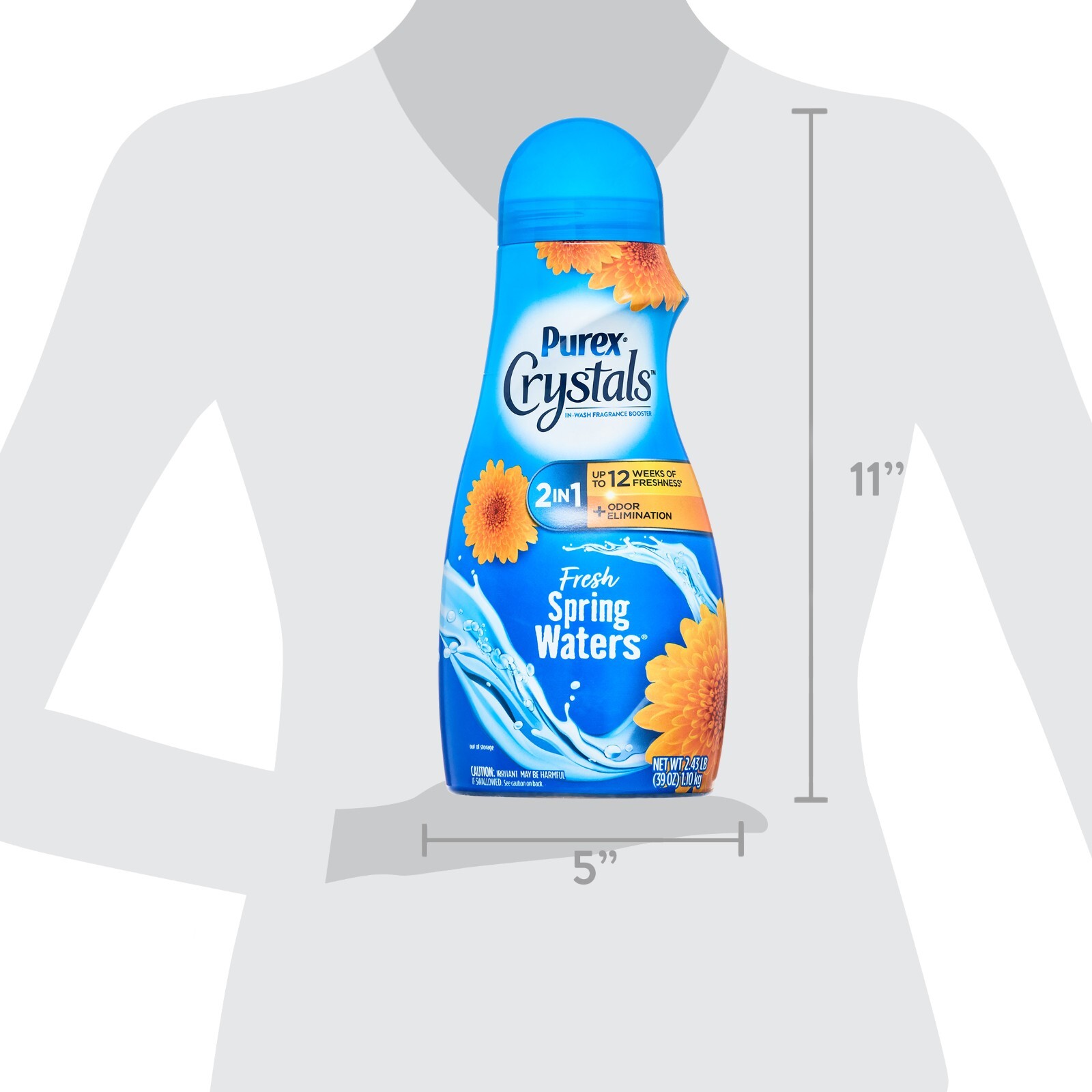 Purex Crystals In-Wash Fragrance and Scent Booster, Fresh Spring Waters, 39Ounce