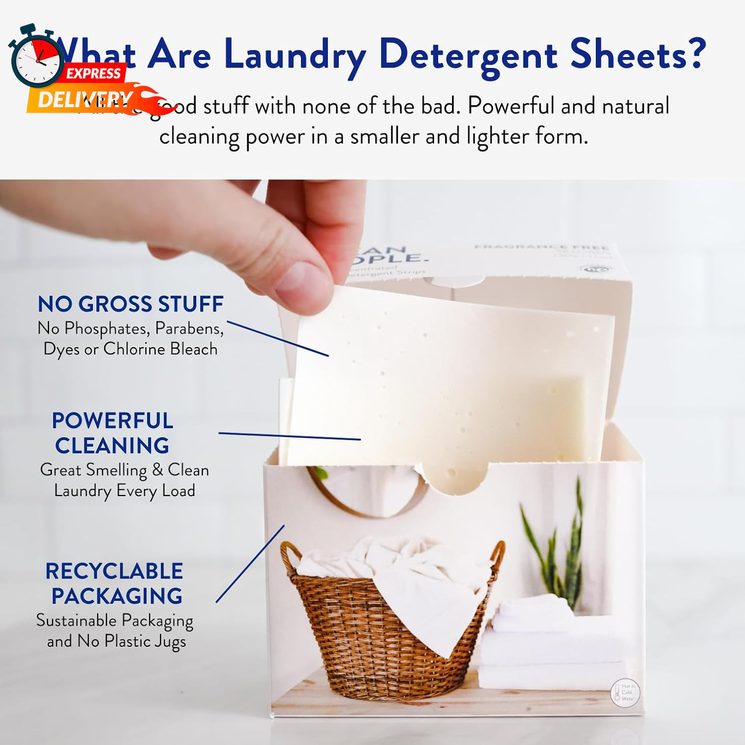 The Clean People Laundry Detergent Sheets – Laundry Soap – Ultra Concentrated, R